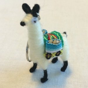Alpaca Llama Keychain figure 