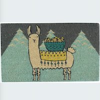 alpaca llama welcome doormat