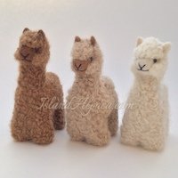 Island Alpaca 100% baby alpaca felted toy figure