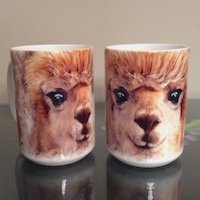 Alpaca Coffee Mug ceramic 12 Ounces