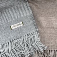 Island Alpaca Pixel throws Grey & Fawn M