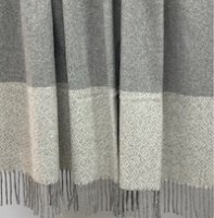 Alpaca Grey Throw Soft Rhombus Design