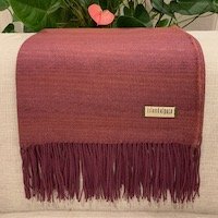 Alpaca Cotton Throw Red 