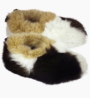 Slip-on Fur Heart Alpaca Slippers ~ Friendly Fur Alpaca Fleece